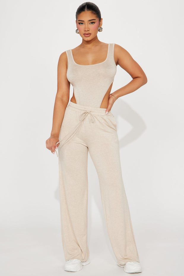 Already Gone Jumpsuit - Taupe